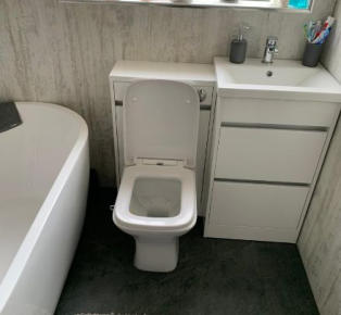 new toilet install